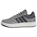 adidas Hoops 3.0 Shoes Kids Low, Grey Three/Carbon/Grey Six, 34 EU