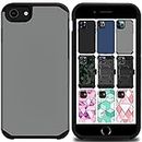 DuraSafe Cases iPhone 6 iPhone 6s 4.7" [ 2014/2015 ] A1549 A1586 A1589 A1633 A1688 A1700 Slim Streamlined Body Soft Silicone Back Durable Dual Layer Cover - Gray