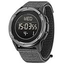 CakCity Digital Waterproof Watch for Women Mens All Black Sports Watch Outdoor Tactical Watches for Men Stopwatch Wrist Watch with Compass,Step Counte