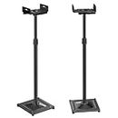 PERLESMITH Universal Speaker Stands Height Adjustable Extend 33.3‘’-45.1" Compatible with Satellite Speakers & Bookshelf Speakers up to 11lbs-1 Pair PSSS2 Black