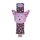 Glee Natural Toys Cat Cuffy Wrist Band Rattles for Infants (Set of 1) | Detachable Hand Arm Rattle Bracelet for Baby|Sensory Toys for Newborn | 100% Cotton Knitted Material | Plastic Free Soft Toys