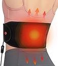 GRAPHENE TIMES Heizkissen, Ferninfrarot heizgürtel mit einstellbarer Temperatur, ideal für verletzte oder schmerzende Taille, Rückenstütze