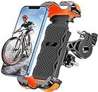 Glangeh Porta Cellulare Bici, Blocco di Sicurezza Antivibrante Porta Cellulare Moto, Porta Telefono Bici 360° Rotabile Compatibile con iPhone 15 14 13 PRO Max, Galaxy, 4.7''-6.8" Smartphones