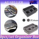 8pcs/set Drawer Desk Draw Cutlery Storage Tray Office/Home Kitchen Organizer Box