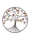 HONCOEN Tree of Life Stained Glass Wall Sculpture Art Metal Wall Decor Home Ornament Gifts Indoor Outdoor Garden Hanging Ornament 13.8inch
