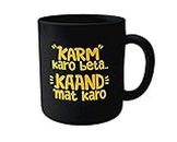 Morons ceramic Coffee Mug - Pack Of 1, Black, 350 ML