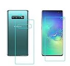 DEYS 9H Flexible Front & Back with Camera Lens Screen Guard (Not a Tempered Glass) Anti Fingerprint 0.4 MM Fibre Film Screen Protector Compatible for samsung galaxy s10 plus