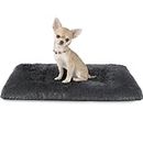Dog Crate Pad Ultra Soft Dog Bed Mat Washable Pet Kennel Bed with Non-Slip Bottom Fluffy Plush Sleeping Mat for Large Medium Small Dogs, 23 x 17 Inch
