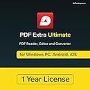 PDF Extra Ultimate | Complete PDF Reader and Editor | Create, Edit, Convert, Combine, Comment, Fill & Sign PDFs | Yearly License | 1 Windows PC & 2 Mobile Devices | 1 User