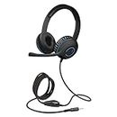 Cyber Acoustics 3.5mm Stereo Headset with Headphones and Noise Cancelling Microphone for PCs, Tablets, and Cell Phones in The Office, Classroom or Home (AC-5002), Black