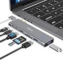 USB C Adapter for MacBook Pro 2022 2021 2020, MacBook Pro USB Adapter, 7 in 2 MacBook Pro Accessories for MacBook Pro/Air M1 M2, Mac Dongle with 4K HDMI, 2 USB 3.0, TF/SD, USB-C 100W and Thunderbolt 3