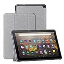 Feitenn All-New Fire HD 10 2021 Tablet Case, Sleep Wake Cover Folio Flip Slim Shell Kickstand Magnetic Bumper Kid-Proof Lightweight for All-New Fire HD 10 2021 (NOT Fit for HD 10 2020 Release) - Gray