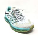 Women's Nike Air Max 2015 Running Shoes Sneakers Size 10.5 White Blue Green