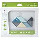 Tegu Travel Pals Whale- 6-Piece Magnetic Wooden Building Toy Blocks