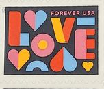 One Sheet of 20 "Love"  First Class Postage Stamps, Face Value $13.60