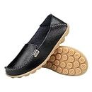 Judxsious Women's Comfortable Loafers Casual Round Toe Moccasins Wild Driving Flats Soft Walking Shoes Women's Slip Ons Black
