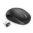 seenda Wireless Mouse - 2.4G Cordless Mice with USB Nano Receiver Computer Mouse with Noiseless Click for Laptop, PC, Tablet, Computer, and Mac - Black