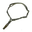 Wolike Adjustable One Point Tactical Sling Airsoft Rifle Gun Bungee Cord Rifle Sling Tactical Sling Rifle Strap(Military green)