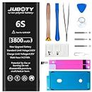 [3800mAh] Battery for iPhone 6S, JUBOTY New Upgraded Li-Polymer Higher Capacity 0 Cycle Battery Replacement for iPhone 6S Model A1633 A1688 A1700 with Complete Professional Repair Tool Kit