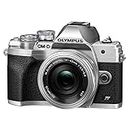 Olympus OM-D E-M10 Mark IV Camera with M.Zuiko Digital ED 14-42mm F3.5-5.6 EZ Lens, Silver