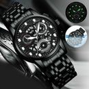 Men's Watch Waterproof Relojes De Hombre Classic Stainless Steel Quartz Luminous