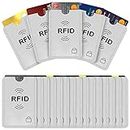VSV RFID ATM Card Cover Silver Aluminium RFID Card Credit Debit Card Cover Holder -10 Silver Cards
