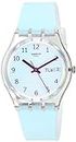 Swatch Gent Standard Quartz Silicone Strap, White, 16 Casual Watch (Model: GE713), Blue, Standard Watch