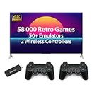 Retrotech Game Console, Built-in 58 000 Games, USB Cable for TV Monitor, Arcade Machine for Home Entertainment Systems, Nostalgia Stick Game, Retro Play Plug and Play