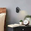 CITRA Flexible 6W Black Led Wall Light Sconce for Bedroom Reading Bedside- Warm White