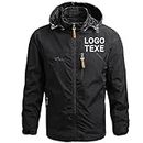 Custom Track Jacket Add Logo Text Customized Athletic Black Windbreaker Men Personalized Jackets XXL