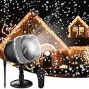Syslux Christmas Snowfall Projector Lights, Indoor Outdoor Holiday Lights with Remote Control White Snow for Halloween Xmas Party Wedding Garden Landscape Decoration（Snow Spots）