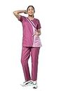 UNIFORM CRAFT ® - Female Nurse Uniform NT05, Ideal of Nurses, Hospital Staff, Clinic Staff (M, PLUM)