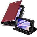 Cadorabo Funda Libro para Nokia Lumia 435 en Rojo Manzana - Cubierta Proteccíon con Cierre Magnético, Tarjetero y Función de Suporte - Etui Case Cover Carcasa