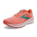 Brooks Women's Adrenaline GTS 22 Supportive Running Shoe - Coral/Latigo Bay/White - 8 Medium