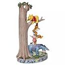 Jim Shore Disney Traditions Pooh and Friends Stacked Tree Figurine 8.75" H