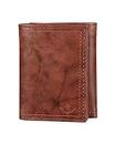 Dockers Men's RFID Extra Capacity Trifold Wallet with Zipper, Brown Zip, One Size