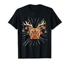Reno Bulldog Inglés Navidad Temporada Vacaciones Raza Perro Camiseta
