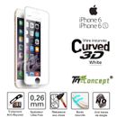 TM-Concept® Verre trempé incurvé 3D - Apple iPhone 6 / 6S - Blanc - intégral