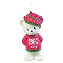 Precious Moments, Christmas Gifts, "Beary Cozy Christmas", Dated 2016, Bisque Porcelain Ornament, #161007