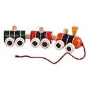 Smartcraft Handcrafted Wooden Boogie Train Pull Along Toy (Made in India)- Multicolor