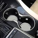Allure Auto® (Grey) Car Cup Holder Coaster, 2 Peice Universal Auto Anti Slip Cup Holder Insert Coaster, Car Interior Accessories Compatible with Skoda Yeti