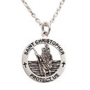 Saint Christopher,'Saint Christopher Sterling Silver Pendant Necklace from Java'