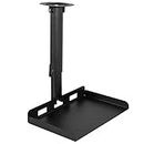 VIVO Universal Ceiling Extending Projector Tray Mount, Height Adjustable Projection, No Hole Installation, Hidden Cable Routing, Black, MOUNT-VP08B