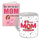 AWANI TRENDS World's Best Mother Combo Gift - Greeting Card & Premium Mug - Best Gift for Mom on Birthday Gift for Mother Day/Mother's Day Coffee Mug ATMOM0082