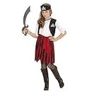 "PIRATE GIRL" (dress with vest, belt, headpiece) - (128 cm / 5-7 Years)