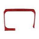 Toworldit Red Carbon Fiber Dashboard Gear Shift Box Window Lift Panel Kit Trim Sticker Compatible with Toyota Tacoma 2015-2022 (Central Storage Box Trim Frame)