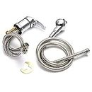 SANGAM TRADERS ULTIMATE PROFESSIONAL FAUCET 120CM STAINLESS STEEL METAL HOSE HEAD HOT AND COLD SHOWER SET FOR EVERY BEAUTY PARLOUR SALON BED SHAMPOO STATION SHAMPOO CHAIR BASIN PEDICURE.