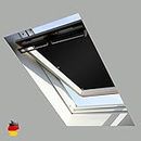 Sonnenschutz für Dachfenster | Perfekt für Velux und Roto Fenster | 100% Verdunkelung | Sonnen und UV Schutz | GGU, GPU, GHU, GTU, GXU, GGL, GPL, GHL, GTL, GXL (Schwarz, 60x93)