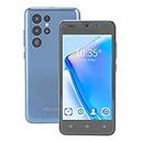 Luqeeg Ultra Thin Smart Phone, 3G Factory Unlocked Cell Phone, Intelligent Mobile Phone with 5.0 Inch Full Screen, 128GB Expandable Storage, High Definition Front and Rear Camera, Dual Card(Blue)