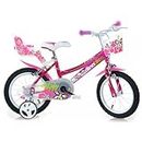 Dino Bikes Flappy Bike for Girl 16" Wheel - Pink Imported from Italy